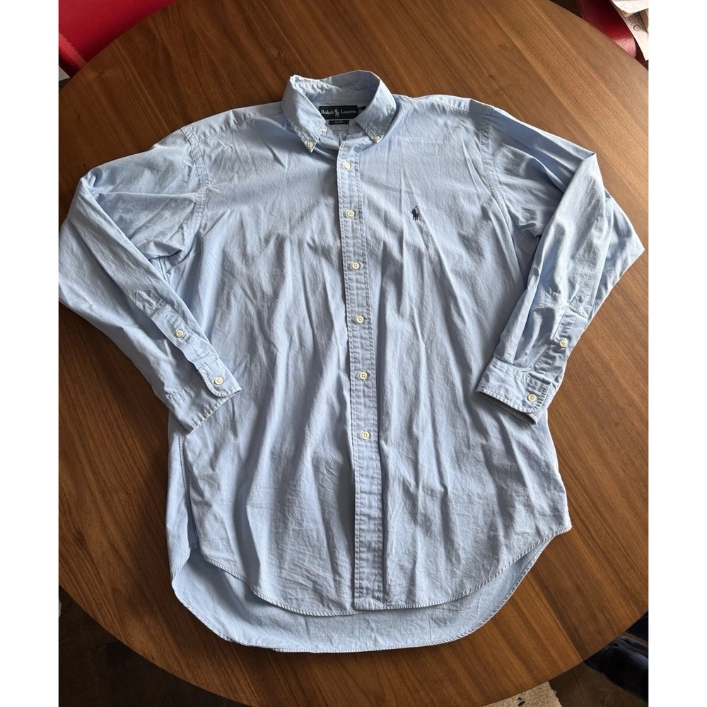 Vintage Ralph Lauren Blake Light Blue Oxford Shirt Men's Size Medium - 90s Y2K